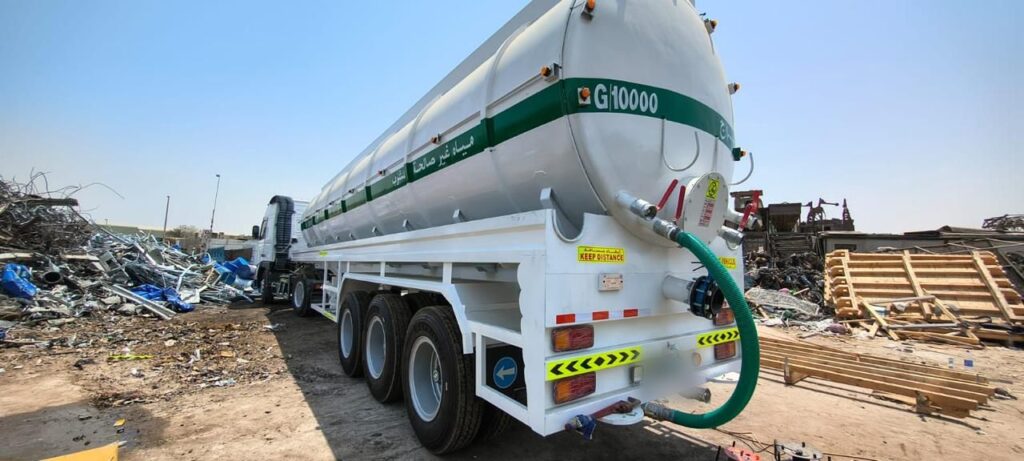Non-drinking water tanker on site