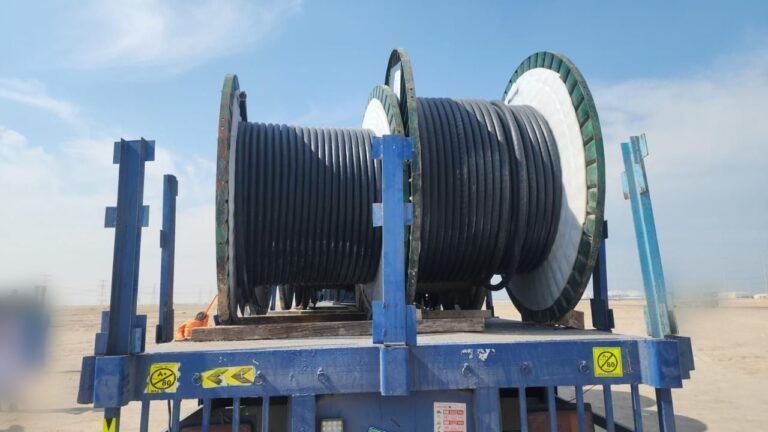 Cable drum on trailer – Mirfa 2 SWRO Project