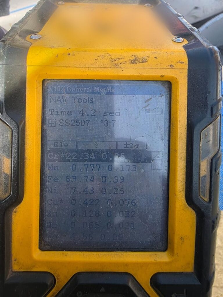 Material verification with XRF analyzer – Mirfa 2 SWRO Project