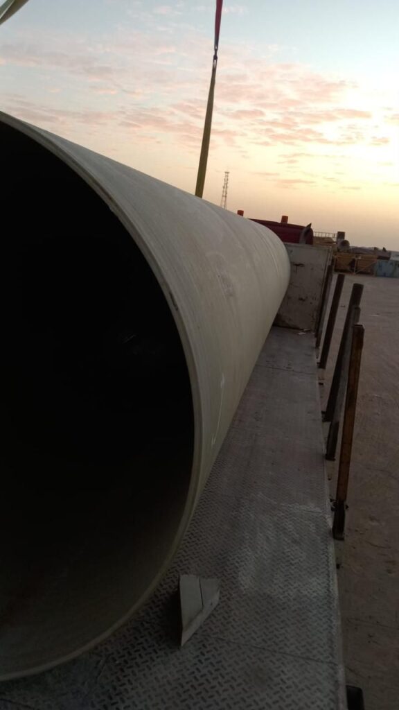 Large GRP pipe on trailer – Mirfa 2 SWRO Project