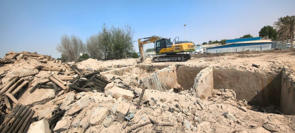Breaking and removing concrete foundations