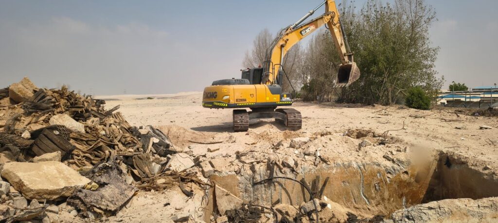 Foundation removal and backfilling